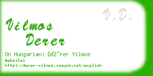 vilmos derer business card